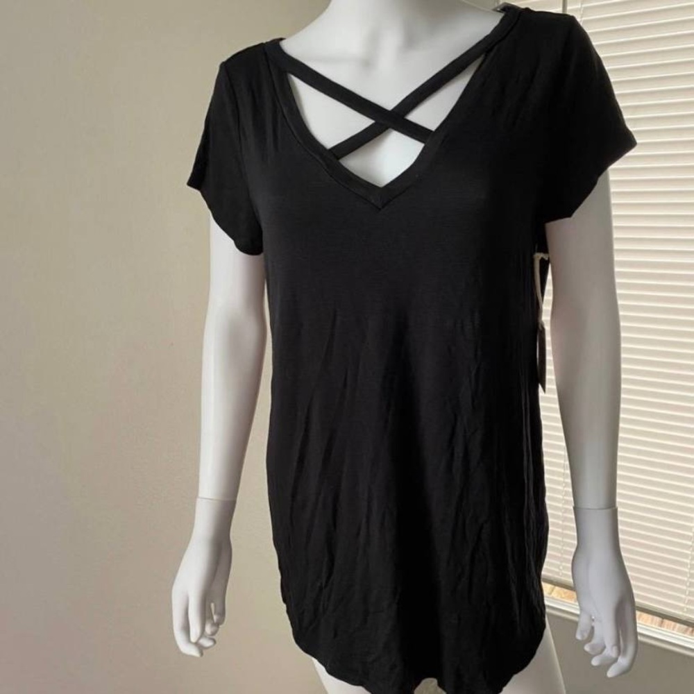 NWT Jessica Simpson Midnight Cross V-Neck Tunic Sz L